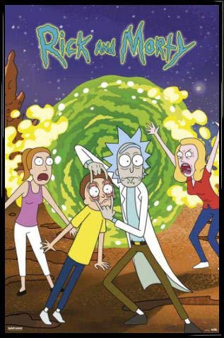 Rick and Morty 1art1 Poster Plakat | Bild und Kunststoff-Rahmen - Portal (91 x 61cm) von Rick and Morty