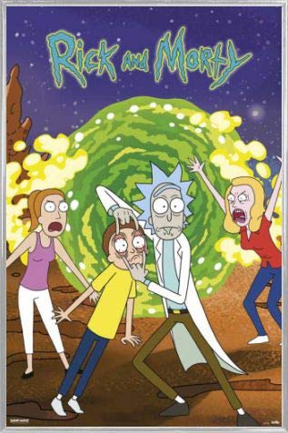 Rick and Morty Poster Plakat | Bild und Kunststoff-Rahmen - Portal (91 x 61cm) von Rick and Morty