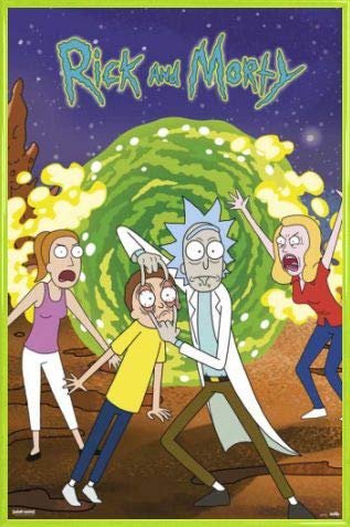 Rick and Morty 1art1 Poster Plakat | Bild und Kunststoff-Rahmen - Portal (91 x 61cm) von Rick and Morty