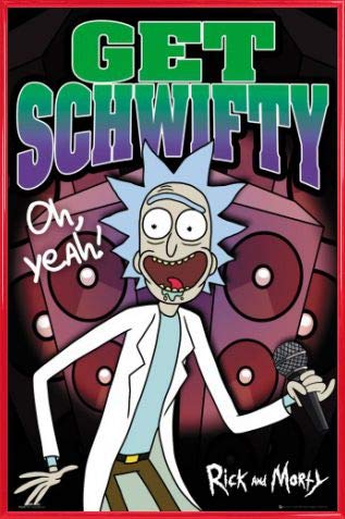 Rick and Morty 1art1 Poster Plakat | Bild und Kunststoff-Rahmen - Recall Im Weltall, Get Schwifty (91 x 61cm) von Rick and Morty