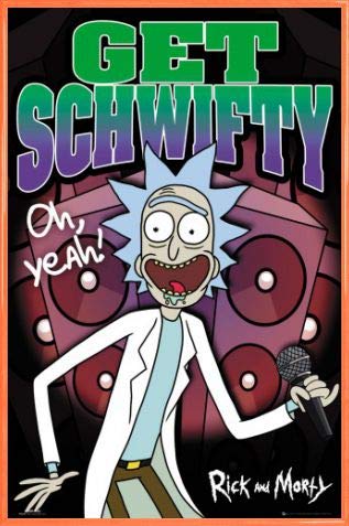 Rick and Morty 1art1 Poster Plakat | Bild und Kunststoff-Rahmen - Recall Im Weltall, Get Schwifty (91 x 61cm) von Rick and Morty