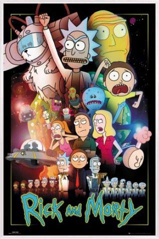 Rick and Morty Poster Plakat | Bild und Kunststoff-Rahmen - Wars (91 x 61cm) von Rick and Morty