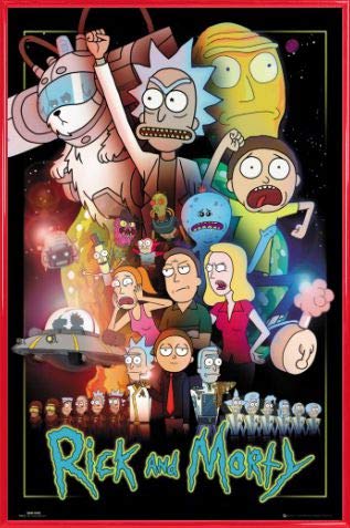 Rick and Morty Poster Plakat | Bild und Kunststoff-Rahmen - Wars (91 x 61cm) von Rick and Morty