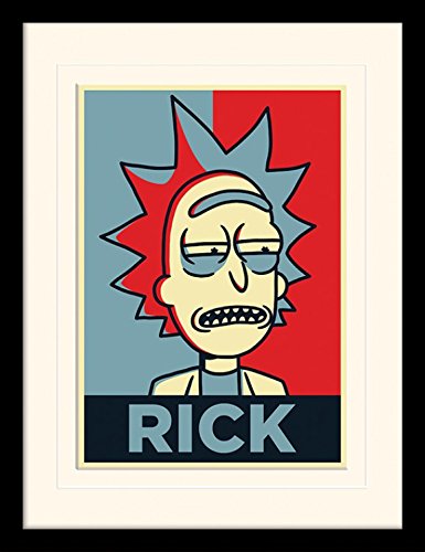 Rick and Morty 1art1 Poster Rick Sanchez, Kampagne, Atlantis Ist Nur Einmal Im Jahr Gerahmtes Bild Mit Edlem Passepartout | Wand-Bilder | Im Bilderrahmen 40x30 cm von Rick and Morty