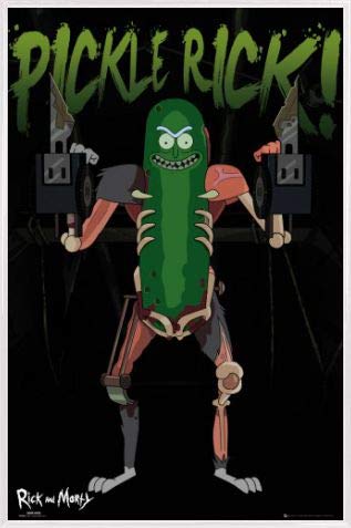 Rick and Morty 1art1 Poster Plakat | Bild und Kunststoff-Rahmen - Pickle Rick, Gurken Rick Im Ratten-Outfit (91 x 61cm) von Rick and Morty