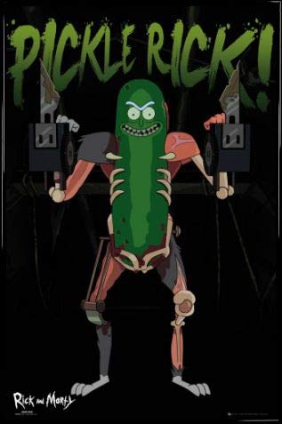 Rick and Morty 1art1 Poster Plakat | Bild und Kunststoff-Rahmen - Pickle Rick, Gurken Rick Im Ratten-Outfit (91 x 61cm) von Rick and Morty