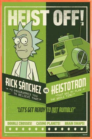 Rick and Morty Poster Plakat | Bild und Kunststoff-Rahmen - Season 4 Heist Off (91 x 61cm) von Rick and Morty