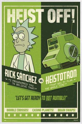 Rick and Morty Poster Plakat | Bild und Kunststoff-Rahmen - Season 4 Heist Off (91 x 61cm) von Rick and Morty