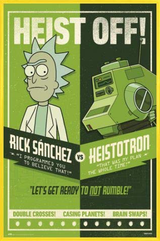 Rick and Morty Poster Plakat | Bild und Kunststoff-Rahmen - Season 4 Heist Off (91 x 61cm) von Rick and Morty