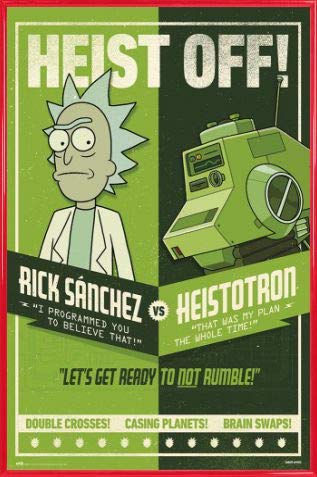 Rick and Morty Poster Plakat | Bild und Kunststoff-Rahmen - Season 4 Heist Off (91 x 61cm) von Rick and Morty