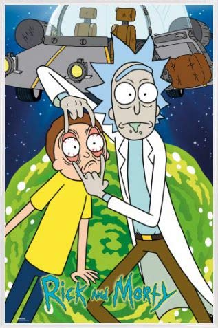 Rick and Morty 1art1 Poster Plakat | Bild und Kunststoff-Rahmen - UFO (91 x 61cm) von Rick and Morty