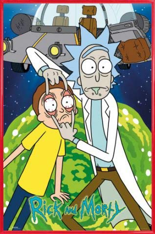 Rick and Morty Poster Plakat | Bild und Kunststoff-Rahmen - UFO (91 x 61cm) von Rick and Morty