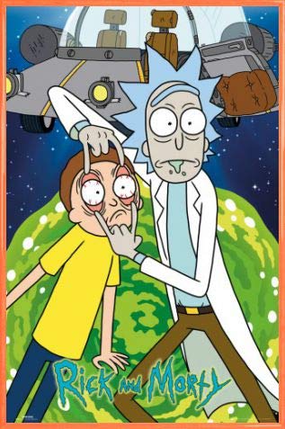 Rick and Morty 1art1 Poster Plakat | Bild und Kunststoff-Rahmen - UFO (91 x 61cm) von Rick and Morty