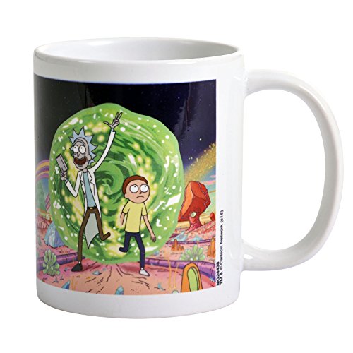 Rick and Morty Kaffeebecher Portal weiß, 1 Stück (1er Pack) von Rick & Morty
