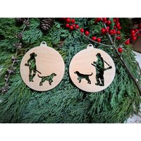 Jägerin, Jäger, Individuelle Weihnachtskugel, Originelle Weihnachtsdeko von RickaCoolHolz