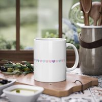 Rainbow Heart Tasse Mit Selbstgestaltetem Motiv. Perfektes Geschenk Für Geburtstag, Valentinstag, Weihnachten Oder Ostern. Für Die Liebsten von RickysandMickys