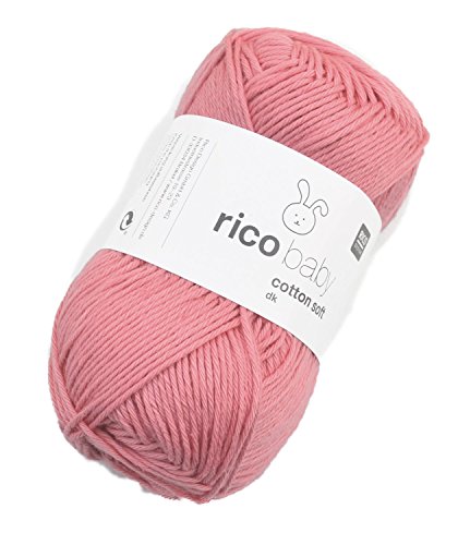 Rico Baby Cotton Soft dk Fb. 053 flamingo, weiche Babywolle, Baumwollmischgarn zum Stricken & Häkeln von Rico Design