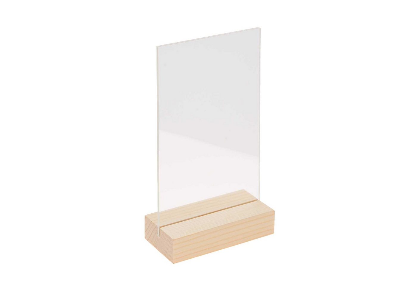 Rico Design Dekoobjekt Holzaufsteller, 18 cm x 13 cm, mit doppelter Acrylscheibe von Rico Design
