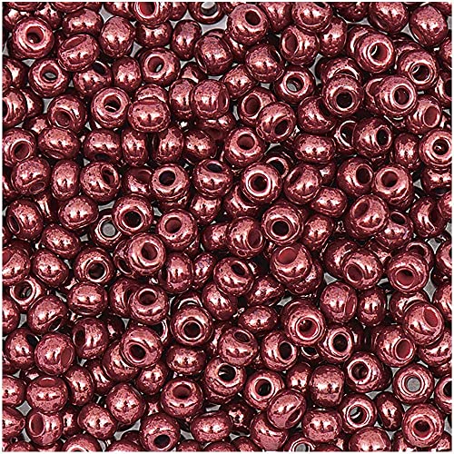 17g itoshii beads (Rocailles),- 2,6 mm - Farbe 11 - bordeaux schimmer von Rico Design