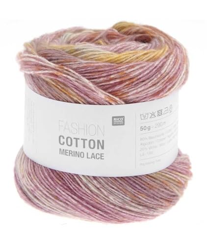 Rico Design Baumwoll- und Wollknäuel Fashion Cotton Merino Lace von Universal Yarn