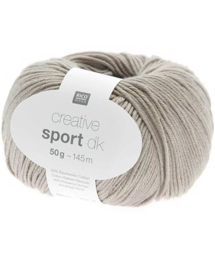 Rico Design Creative Sport DK Strickgarn, Baumwolle, Farbe: 34 Braun Beige von Rico Design