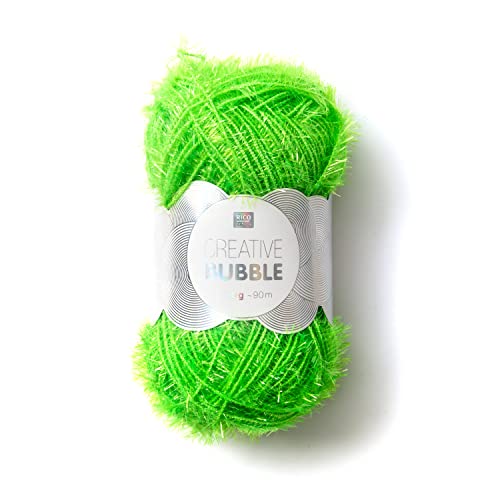 Rico Creative Bubble 50g Stricken Wolle Strick Schwäme häckeln Neon-Grün Neon-Grün von Rico Design