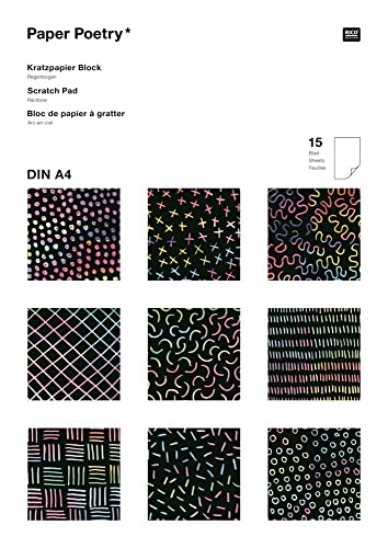 Kratzpapier Block Regenbogen, Din A4 FSC MIX von Rico Design