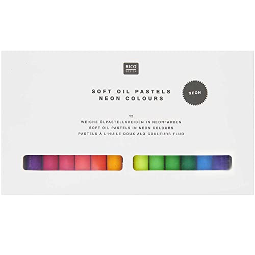 Ölpastellkreide Neonfarben, 12 Farben von Rico Design