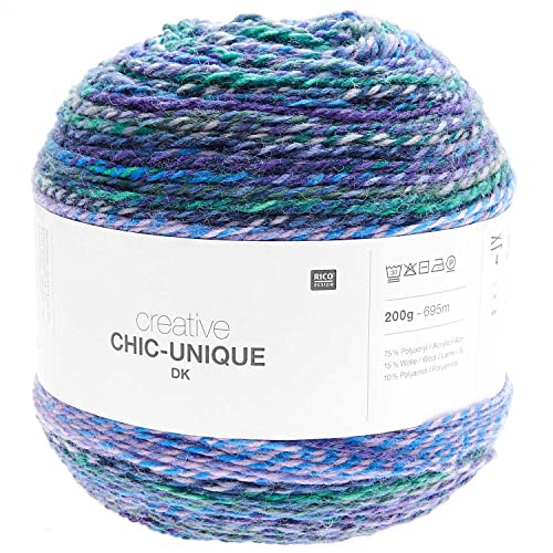 Rico Chic Unique Dk Bobbel Farbverlaufswolle zum Stricken oder Häkeln (07 aqua) von Rico Design