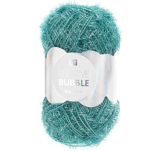 Rico Creative Bubble 50g Stricken Wolle Strick Schwäme häckeln Türkis von Rico Design