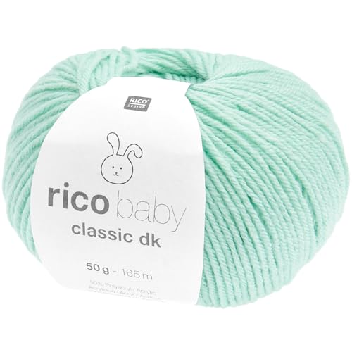 Rico Design Babywolle pastell, Baby Classic dk Häkelwolle, Strickgarn, 50g, 50% Polyacryl 50% Polyamid (87 mint) von Rico Design