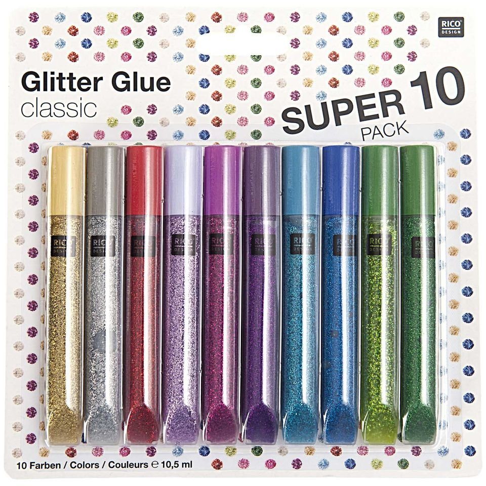 Rico Design Bastelkleber Rico Design Glitter Glue 10x10,5ml Rico Design Bastelkleber Rico Design Glitter Glue 10x10,5ml von Rico Design