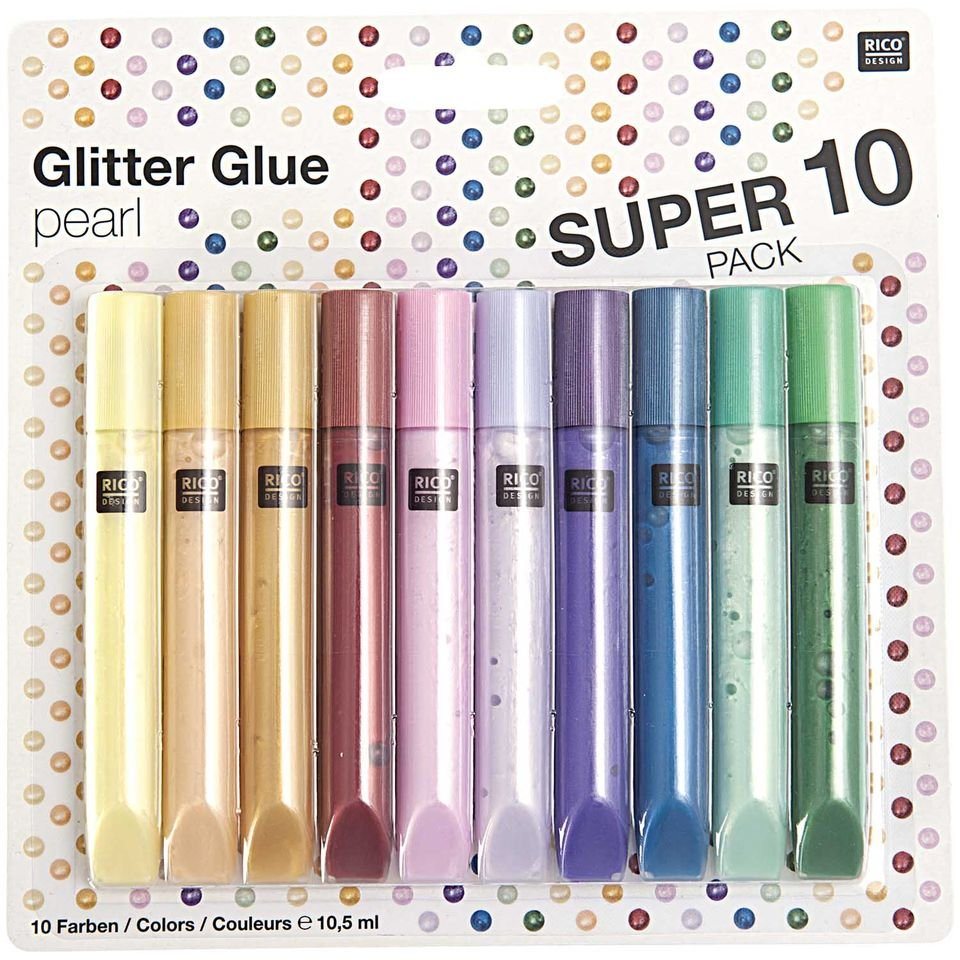 Rico Design Bastelkleber Rico Design Glitter Glue 10x10,5ml Rico Design Bastelkleber Rico Design Glitter Glue 10x10,5ml von Rico Design