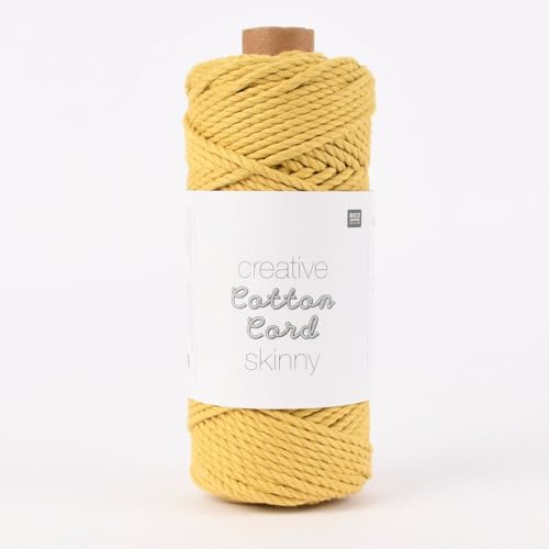 Rico Design Creative Cotton Cord Skinny, 55 m Gelb Gelb von Rico Design