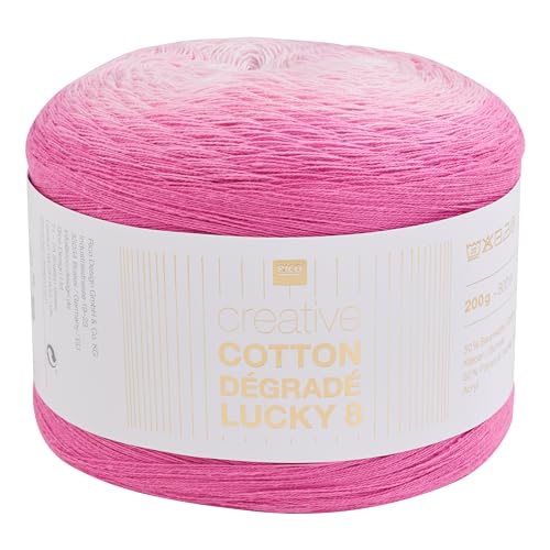 Rico Design Creative Cotton Dégradé Lucky 8, 200 g, ca. 800 m Farbe 020 von Rico Design