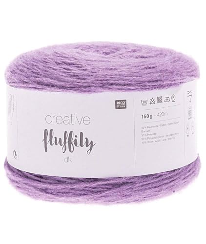 Rico Design Creative Fluffily mit Glitzerfaden, Farbe 005 Lila, 150 Gramm Rico Design Creative Fluffily mit Glitzerfaden, Farbe 005 Lila, 150 Gramm von Universal Yarn