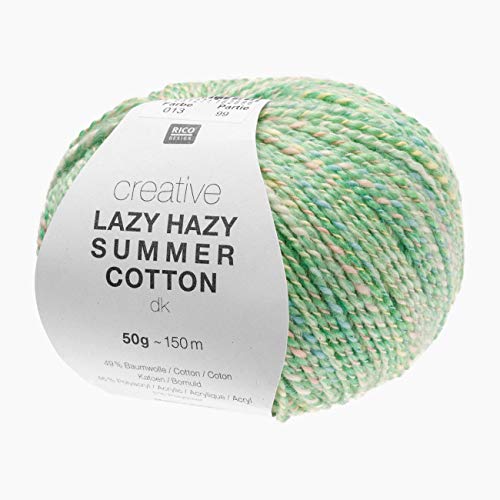 Rico Design Creative Lazy Hazy Summer Cotton DK, 50 g, ca. 145 m Grün Grün von Rico Design