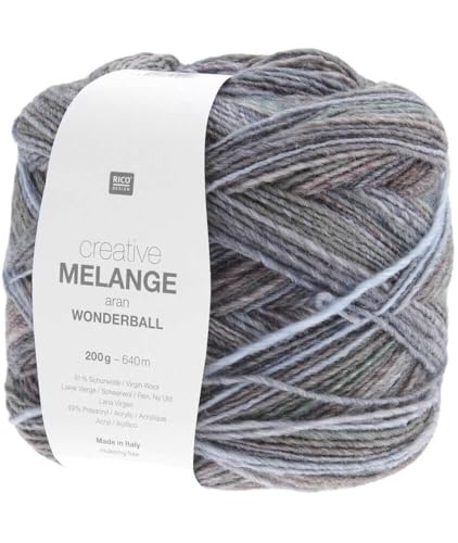 Rico Design Creative Melange Aran Wonderball Wollknäuel, 200 g Rico Design Creative Melange Aran Wonderball Wollknäuel, 200 g von Material