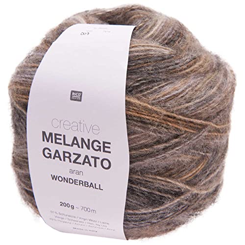 Rico Design Creative Melange Garzato aran, 200 g, ca. 700 m Natur von Rico Design