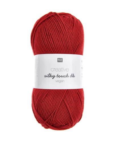 Rico Design Creative Silky Touch DK vegan Strickgarn, 100 g, Farbe: 024 Himbeerrosa von Rico Design