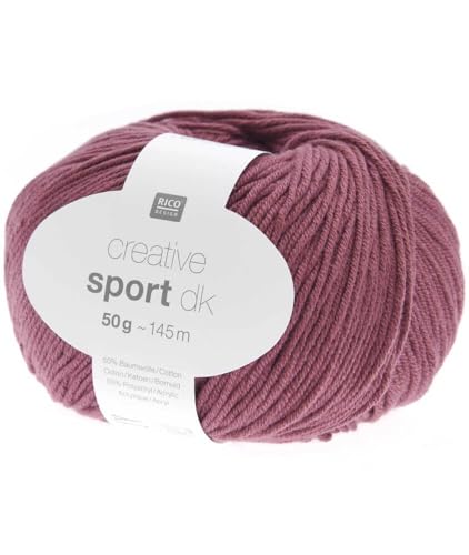 Rico Design Creative Sport DK Strickgarn, Baumwolle, Farbe: 36, Weinrot von Rico Design