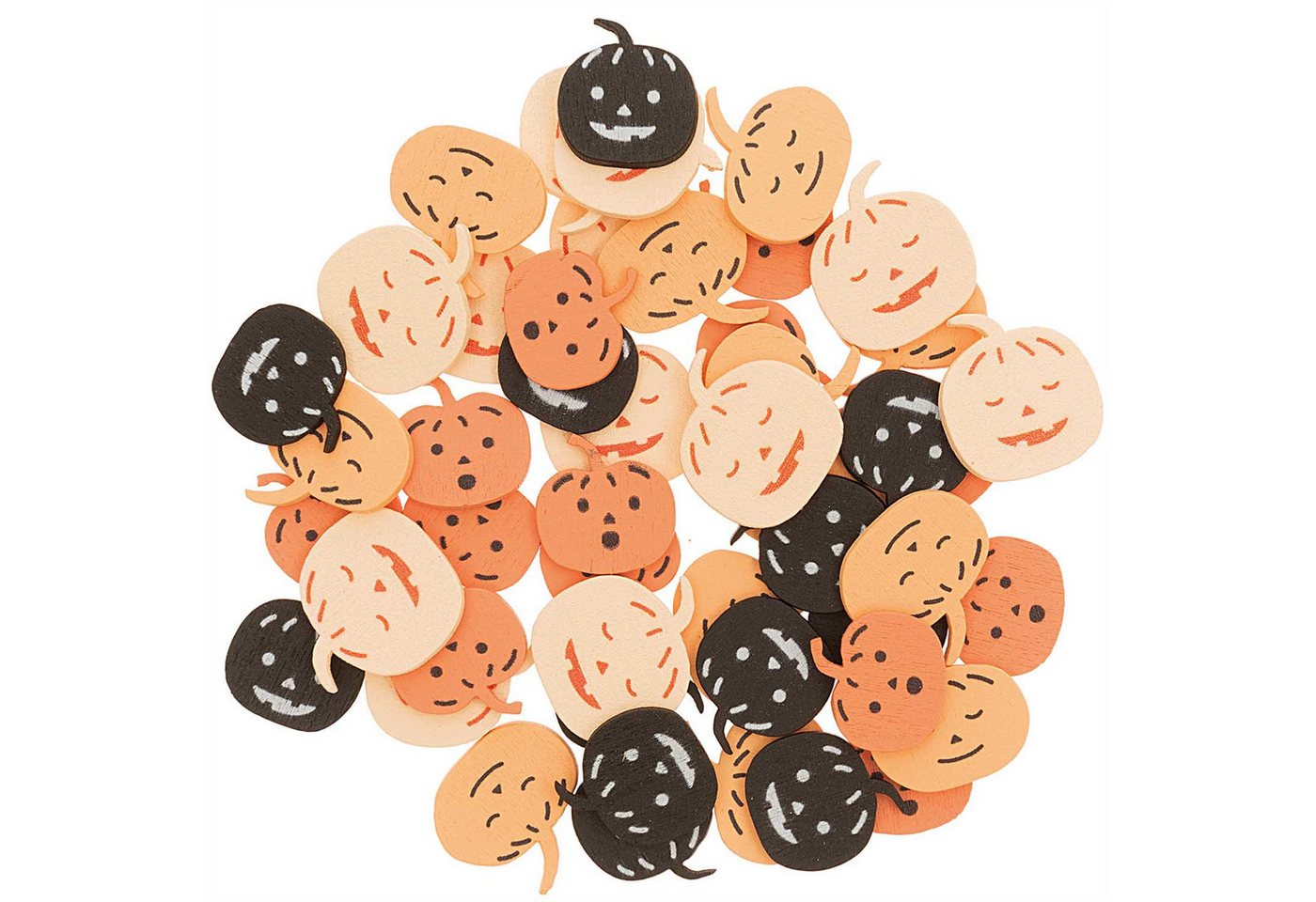 Rico Design Dekofigur Holzstreu Kürbis Mix orange schwarz von Rico Design