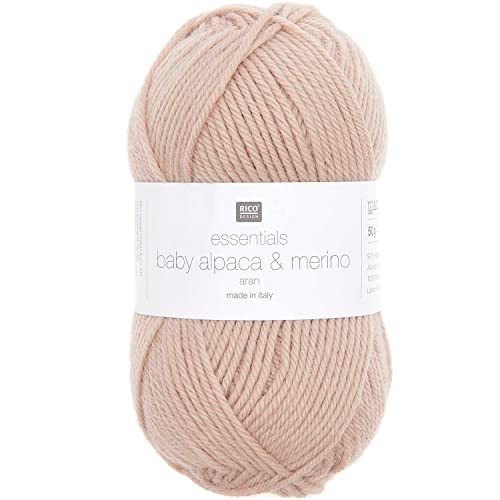 Rico Design Essentials Baby Alpaca & Merino Aran aus Baby Alpakawolle und Merinowolle (02 beige) von Rico Design