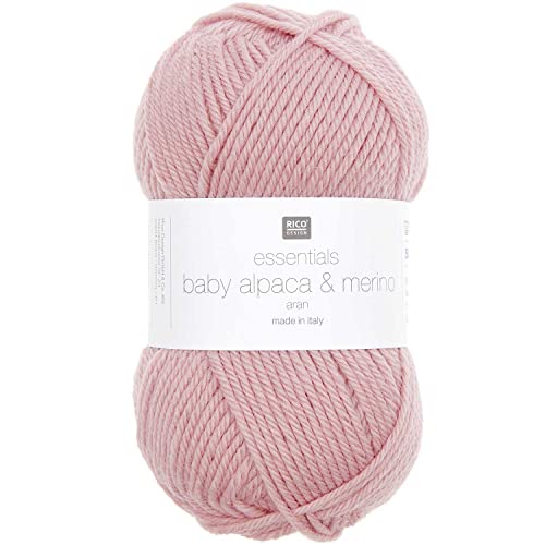 Rico Design Essentials Baby Alpaca & Merino Aran aus Baby Alpakawolle und Merinowolle (04 rosa) von Rico Design