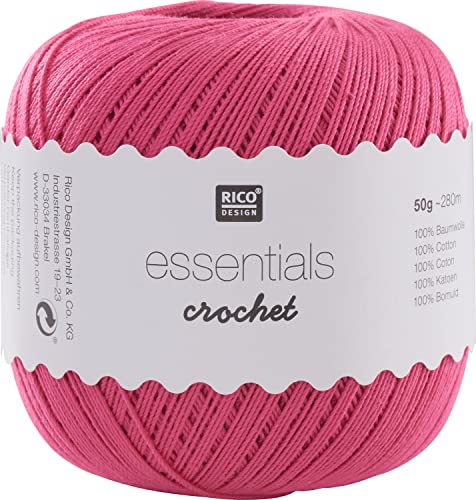 Rico Design Essentials Crochet, 100% Baumwolle, Fuchsia von Rico Design