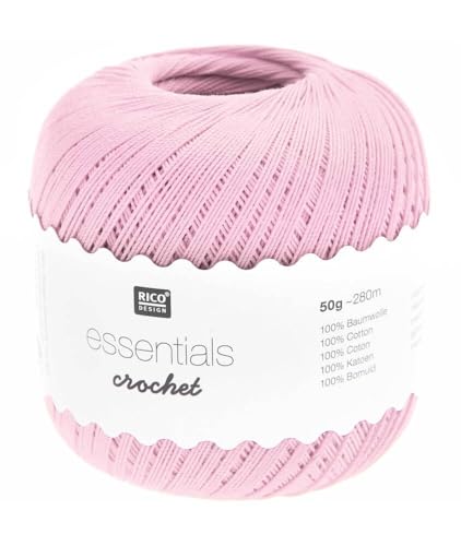 Rico Design Essentials Crochet, 100% Baumwolle, Pink von Rico Design