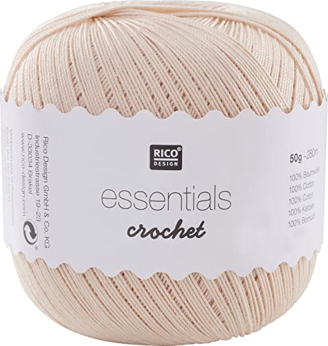 Rico Design Essentials Crochet, 100% Baumwolle, beige von Rico Design