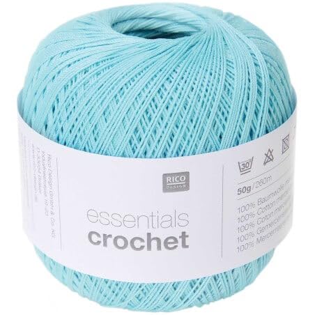 Rico Design Essentials Crochet, 100% Baumwolle, türkis von Rico Design