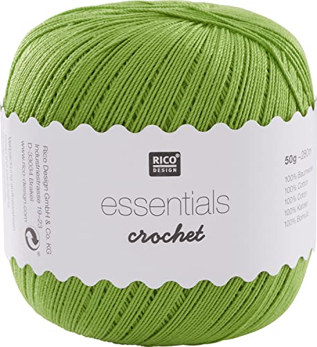 Rico Design Essentials Crochet, 100 Prozent Baumwolle, hellgrün Rico Design Essentials Crochet, 100 Prozent Baumwolle, hellgrün von Rico Design