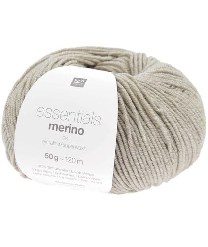 Rico Design Essentials Merino DK Color 101 Strickgarn, Beige gemischt von Rico Design